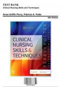 Test Bank for Clinical Nursing Skills and Techniques, 10th Edition by Perry, 9780323708630, Covering Chapters 1-43 | Includes Rationales