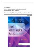 Test Bank For Lewis Medical Surgical Nursing, 12th Edition by Mariann M. Harding, Jeffrey Kwong, Debra Hagler,and Courtney Reinisch | Chapter 1-69 All Chapters 2024
