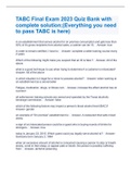 TABC Final Exam 2023 Quiz Bank with complete solution;(Everything you need to pass TABC is here)