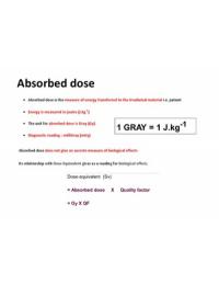 Principles of absorbed dose 