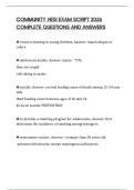 COMMUNITY HESI EXAM SCRIPT 2026 COMPLETE QUESTIONS AND ANSWERS