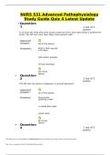 NURS 531 Advanced Pathophysiology Study Guide Quiz 4 Latest Update