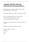 COMMUNITY HESI FINAL PAPER 2026 QUESTIONS WITH SOLUTIONS GRADED A&plus;