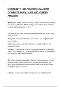 COMMUNITY HESI PRACTICE EXAM 2026 COMPLETE STUDY GUIDE AND VERIFIED ANSWERS