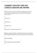 COMMUNITY HESI STUDY GUIDE 2026 COMPLETE QUESTIONS AND ANSWERS