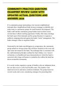 COMMUNITY PRACTICE QUESTIONS EXAMPREP REVIEW GUIDE WITH UPDATED ACTUAL QUESTIONS AND ANSWERS 2026