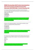 NBME Pharmacology Shelf Practice Exam Questions  And Correct Answers &lpar;Verified Answers&rpar; Plus  Rationales 2025&sol;2026 Q&A &vert; Instant Download Pdf 