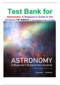 Test Bank for Astronomy&colon; A Beginner's Guide to the Universe 7th Edition by Eric Chaisson and Steve McMillan All Chapters 1-18 Covered Latest Verified Guide 