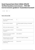 GoJet Hazmat Quiz EXAM &lpar;2026&rpar; UPDATE Verified Questions And Answers &lowbar; With 100- Correct Answers graded A&plus; Guaranteed Success&excl;&excl;