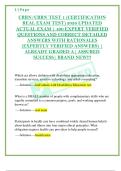 CRRN&sol;CRRN TEST 1 &lpar;CERTIFICATION  REAL EXAM TEST&rpar; 2026 UPDATED  ACTUAL EXAM &vert; 400 EXPERT VERIFIED  QUESTIONS AND CORRECT DETAILED  ANSWERS WITH RATIONALES  &lpar;EXPERTLY VERIFIED ANSWERS&rpar; &vert;  ALREADY GRADED A&vert; ASSURED  SUCCESS&vert; BRAND NEW&excl;&excl;&excl;