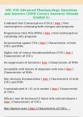 NSC 830 Advanced Pharmacology Questions  and Answers &lpar;100&percnt; Correct Answers&rpar; Already  Graded A&plus;