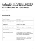 Rera Exam 2026 COMPLETE EXAM QUESTIONS AND VERIFIED ANSWERS &vert;RECENTLY TESTING REAL EXAM QUESTIONS&vert; 100&percnt; SOLVED&excl;&excl;