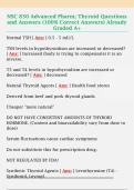 NSC 830 Advanced Pharm&semi; Thyroid Questions  and Answers &lpar;100&percnt; Correct Answers&rpar; Already  Graded A&plus;