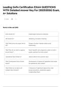 Leading SAFe Certification EXAM QUESTIONS WITH Detailed Answer Key For &lpar;2025&vert;2026&rpar; Exam&comma; A&plus; Solutions
