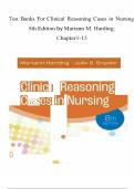Test Bank for Clinical Reasoning Cases in Nursing&comma; 8th Edition by Mariann M&period; Harding & Julie S&period; Snyder &vert; Complete Chapters &vert; Verified Answers &vert; Latest 2026 Update