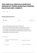 WGU D096 Exam 2025 EXAM QUESTIONS &vert;FREQUENTLY TESTED QUESTIONS &vert;&vert;VERIFIED SOLUTIONS &lpar;100&percnt; CORRECT&rpar;
