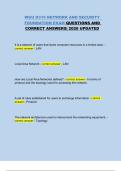 WGU D315 NETWORK AND SECURITY FOUNDATION EXAM QUESTIONS AND CORRECT ANSWERS&vert; 2026 UPDATED