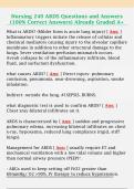 Nursing 240 ARDS Questions and Answers  &lpar;100&percnt; Correct Answers&rpar; Already Graded A&plus; 