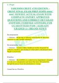 IAHCSMM CRCST 8TH EDITION -  CRCST FINAL EXAM PREP JCSPD 2026&sol;  2027 NEWEST ACTUAL EXAM WITH  COMPLETE EXPERT APPROVED  QUESTIONS AND CORRECT DETAILED  ANSWERS &lpar;VERIFIED ANSWERS&rpar; FOR  GUARANTEED PASS &vert;ALREADY  GRADED A&plus;&vert;BRAND NEW&excl;&excl;&excl; 
