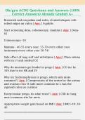 Ob&sol;gyn ACOG Questions and Answers &lpar;100&percnt;  Correct Answers&rpar; Already Graded A&plus; 
