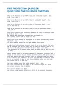 FIRE PROTECTION &lpar;ASP&sol;CSP&rpar; QUESTIONS AND CORRECT ANSWERS