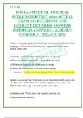 KAPLAN MEDICAL SURGICAL  INTEGRATED TEST 2026 ACTUAL  EXAM 100 QUESTIONS AND  CORRECT DETAILED ANSWERS  &lpar;VERIFIED ANSWERS&rpar; &vert;ALREADY  GRADED A&plus;&vert;BRAND NEW 