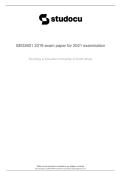 SED2601&colon; Exam paper