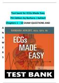 TEST BANK For ECGs Made Easy&comma; 7th Edition by Barbara J Aehlert&comma; All Chapters 1 - 10&comma; Complete Newest Version