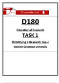 WGU D179 Task 1 Passed Guide &lpar;2026&rpar; &ndash; Data-Informed Practices &ndash; PDF