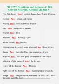 PIE TEST Questions and Answers &lpar;100&percnt;  Correct Answers&rpar; Already Graded A&plus; 