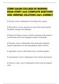 COMP GALEN COLLEGE OF NURSING EXAM SCRIPT 2026 COMPLETE QUESTIONS AND VERIFIED SOLUTIONS 100&percnt; CORRECT