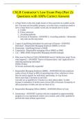 CSLB Contractor&rsquo;s Law Exam Prep &lpar;Part 2&rpar;&colon; Questions with 100&percnt; Correct Answers