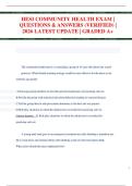 HESI COMMUNITY HEALTH EXAM &vert;  QUESTIONS & ANSWERS &lpar;VERIFIED&rpar; &vert;  2026 LATEST UPDATE &vert; GRADED A&plus;