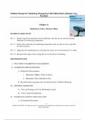 Solutions Manual for Marketing Management &lpar;4th Edition&rpar; &ndash; Mark Johnston & Greg Marshall&period;&vert;All chapters complete guide&period;