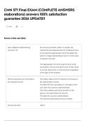 CMN 571 Final EXAM &lpar;COMPLETE ANSWERS elaborations&rpar; answers 100&percnt; satisfaction guarantee 2026 UPDATE&excl;&excl;