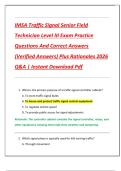 Compilation Bundle for IMSA Traffic Signal Field Technician Level I&comma;II & III Practice Exams Questions And Correct Answers &lpar;Verified Answers&rpar; Plus Rationales 2026 Q&A &vert; Instant Download Pdf