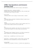 CNML Test Questions and Answers Updated 2026