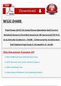 WGU D488 Cybersecurity Architecture and Engineering &lpar;CASP&plus;&rpar; &mdash; Final Exam Guide &lpar;2025&sol;2026&rpar;