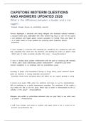 CAPSTONE MIDTERM QUESTIONS AND ANSWERS UPDATED 2026