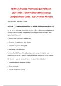 NR566 Advanced Pharmacology Final Exam 2026-2027 &vert; Family-Centered Prescribing &vert; Complete Study Guide &vert; 100&percnt; Verified Answers