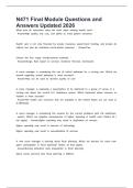 N471 Final Module Questions and Answers Updated 2026