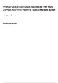 Ryanair Conversion Exam Questions with 100&percnt; Correct Answers &vert; Verified &vert; Latest Update 2025&excl;&excl;
