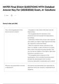 MH701 Final EXAM QUESTIONS WITH Detailed Answer Key For &lpar;2025&vert;2026&rpar; Exam&comma; A&plus; Solutions