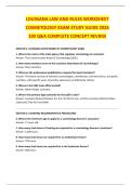 LOUISIANA LAW AND RULES WORKSHEET  COSMETOLOGY EXAM STUDY GUIDE 2026  100 Q&A COMPLETE CONCEPT REVIEW 