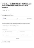 AU 62 Exam ELABORATIONS QUESTIONS AND VERIFIED ANSWERS 2026 UPDATE &vert; 100&percnt; SOLVED&excl;&excl;  
