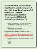 NICET Inspection & Testing of WaterBased Fire Protection Systems Level III Eaxm With Actual Questions & Verified Answers&comma; Plus Explained Rationales&sol;Expert Verified For Guaranteed Pass 2026&sol;Latest Updated&sol;Instant Download Pdf