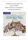 TESTBANK  For Human Development A Life Span View  9th  Edition By Robert vC&period;Cavanaugh