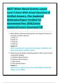 NICET Water-Based Systems Layout Level II Exam With Actual Questions & Verified Answers&comma; Plus Explained Rationales&sol;Expert Verified For Guaranteed Pass 2026&sol;Latest Updated&sol;Instant Download Pdf