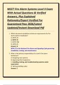 NICET Fire Alarm Systems Level II Exam With Actual Questions & Verified Answers&comma; Plus Explained Rationales&sol;Expert Verified For Guaranteed Pass 2026&sol;Latest Updated&sol;Instant Download Pdf