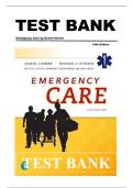 TEST BANK For Emergency Care&comma; 14th Edition by Daniel Limmer&comma; Michael F&period; O'Keefe&comma; Verified Chapters 1 - 41 Questions With Complete Answers 